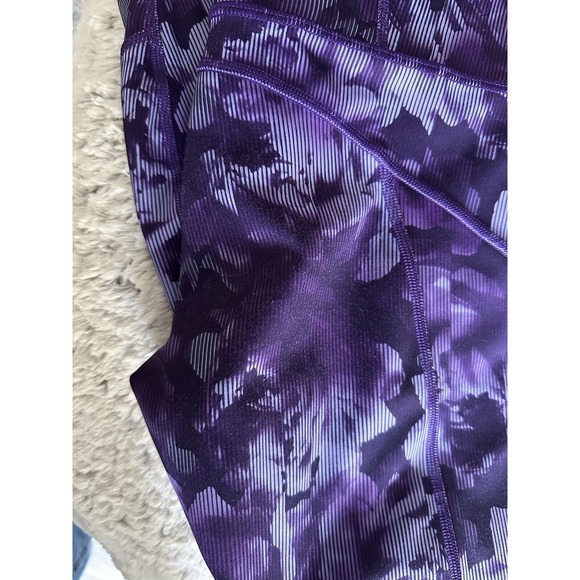 Athleta Rainier Tight Plush Supersonic Spliced Floral Violet Purple Size XS - Picture 8 of 11
